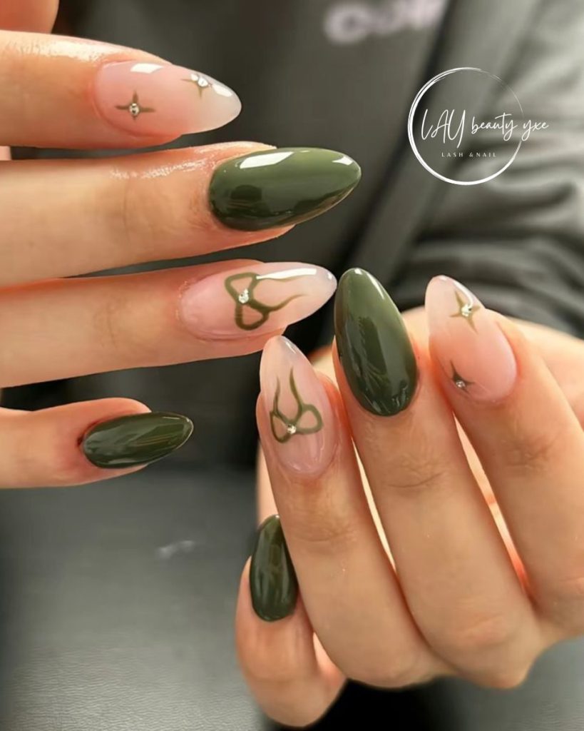 Olive Accent Nail