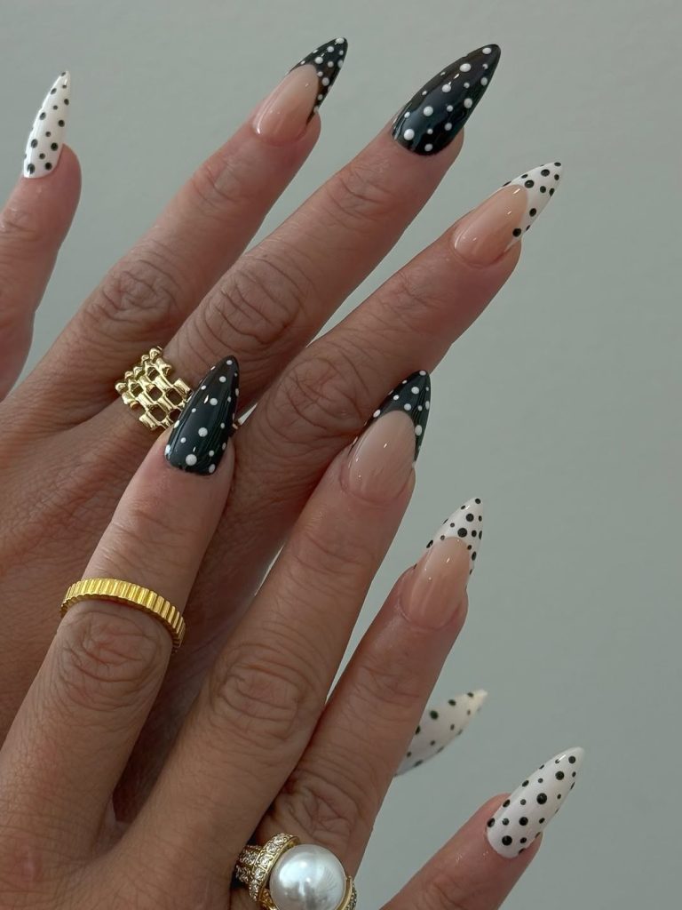 Classic Black and White Polka Dots