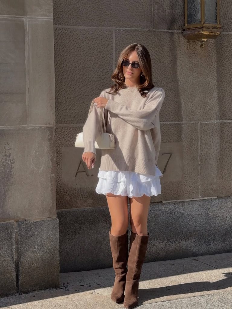 Cozy Neutrals with Boots