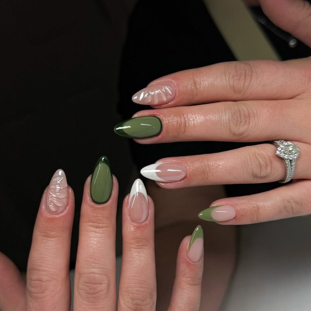 Olive and Nude Duo