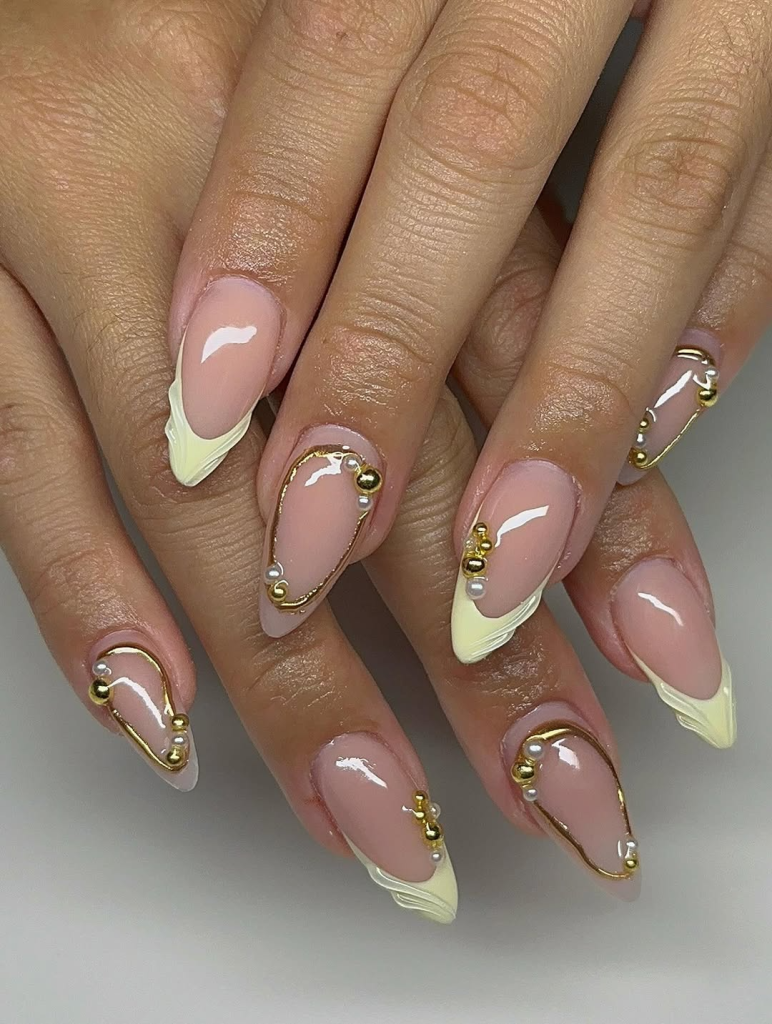 Butter Yellow with Gold Accents
