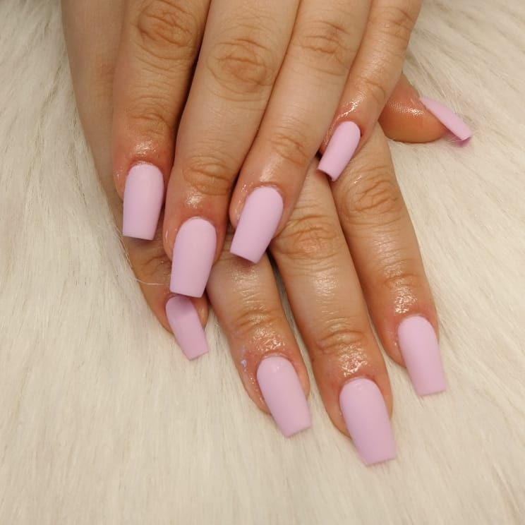 Matte Lavender Nails