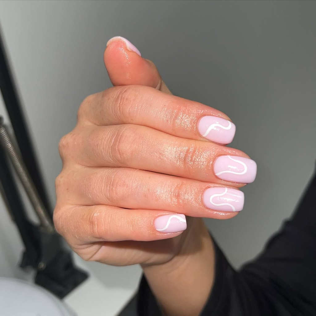 Lavender and White Swirls