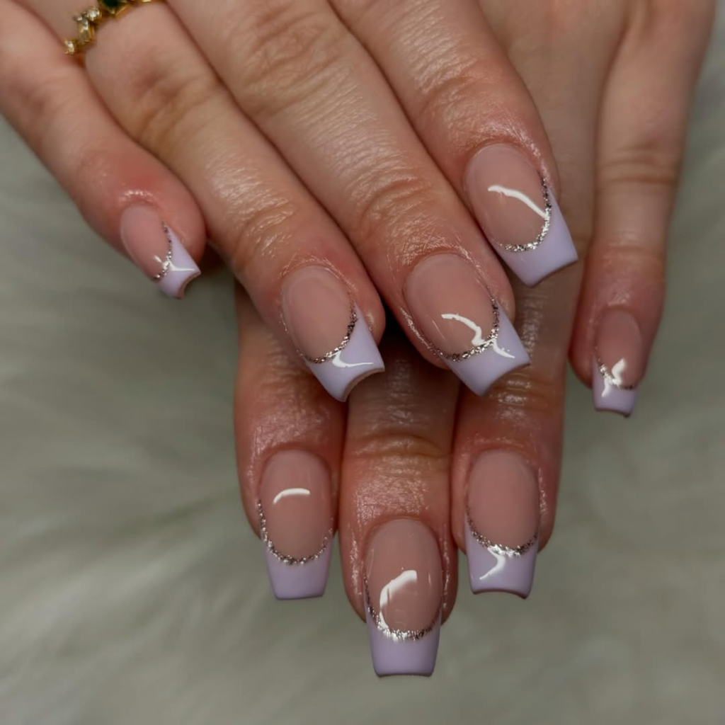 Lavender French with Double Lines