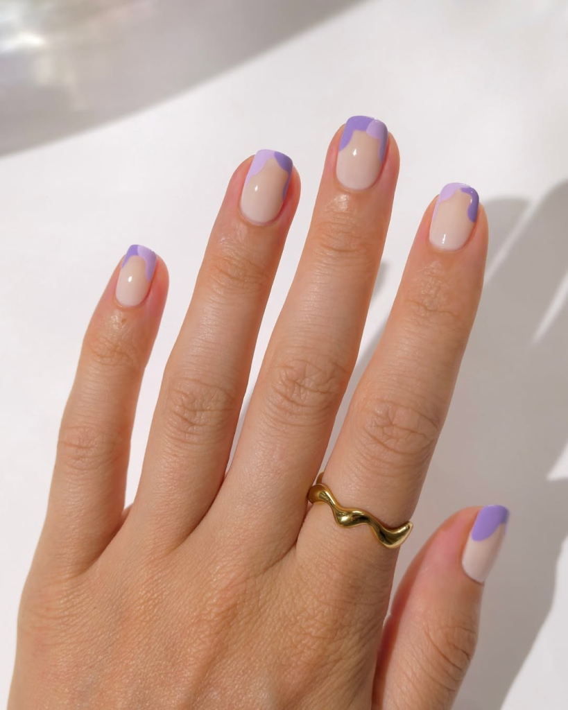Lavender Wave French Tips