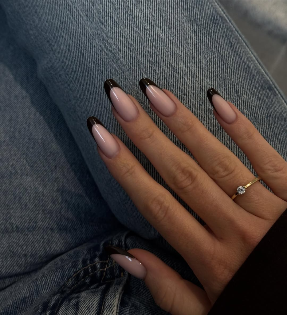 Brown French Tips