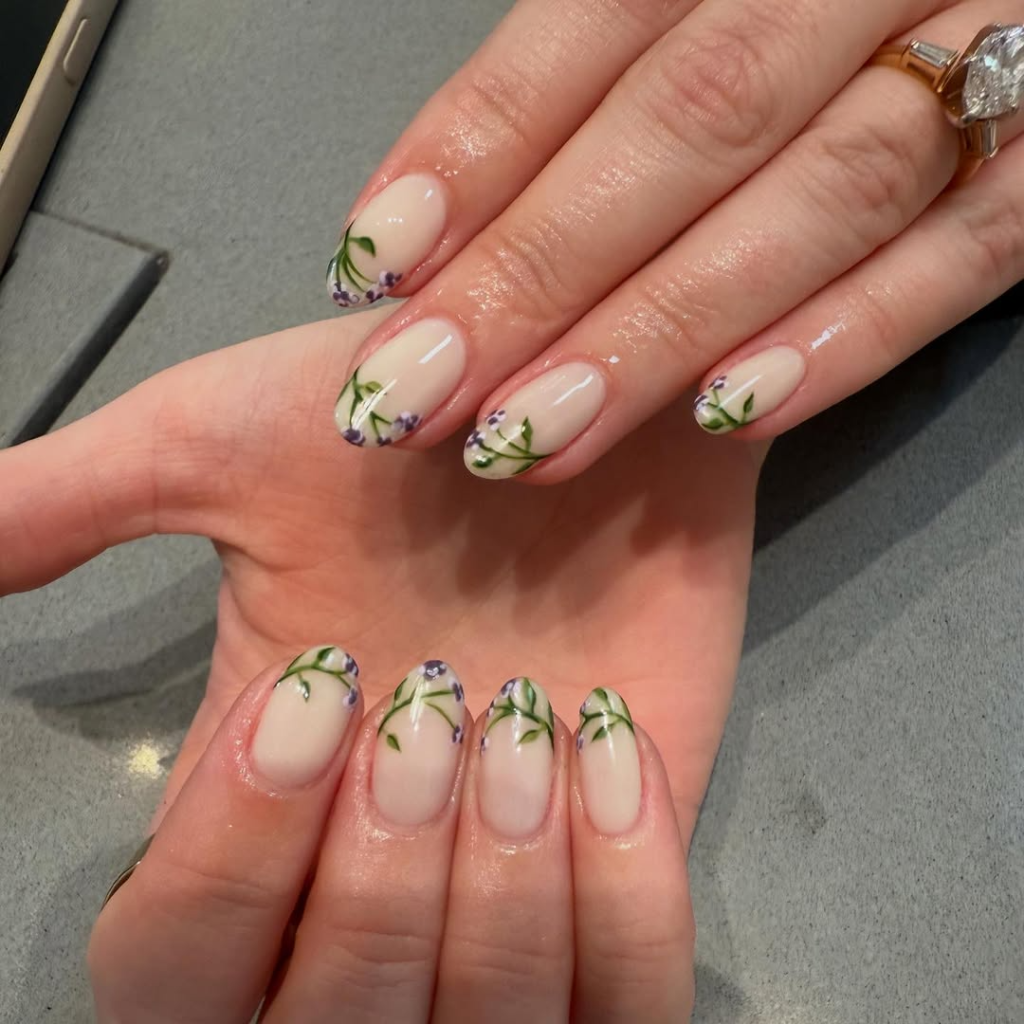 Floral French Tips