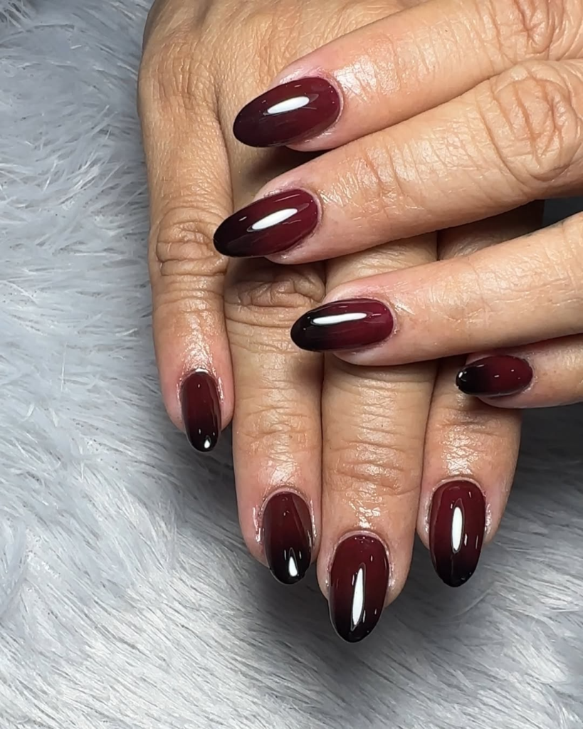 Burgundy and Black Ombre