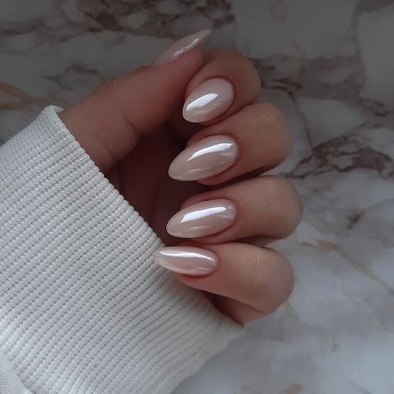 White Chrome Nails