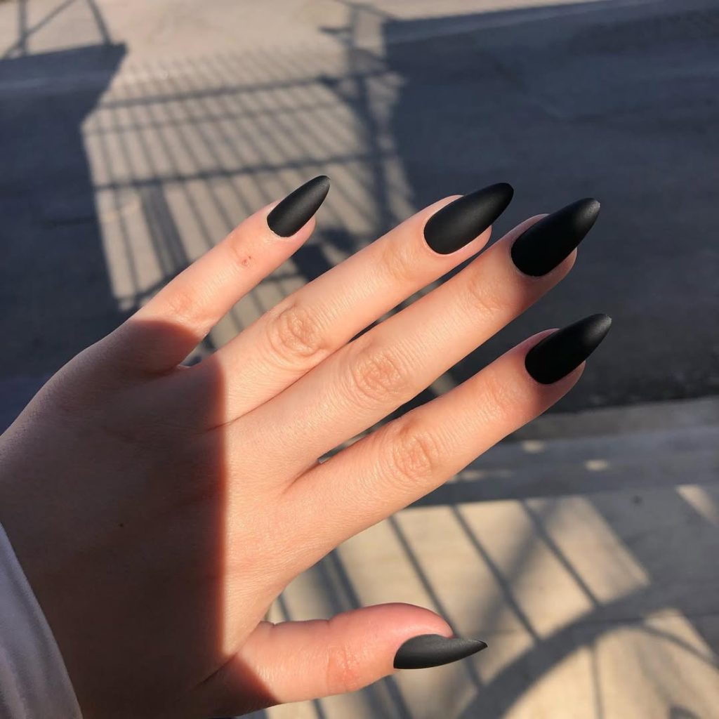 Matte Black Nails