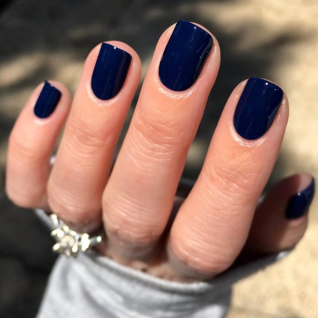 Deep Navy Nails