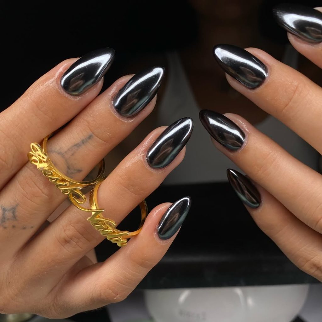 Black Chrome Nails