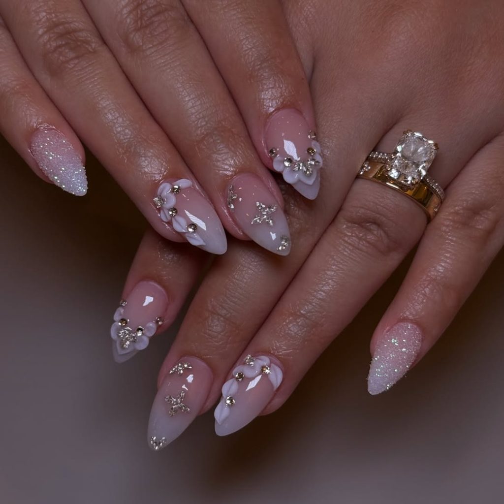 Crystal-Embellished Nails