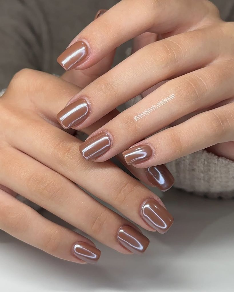 Espresso Brown Nails