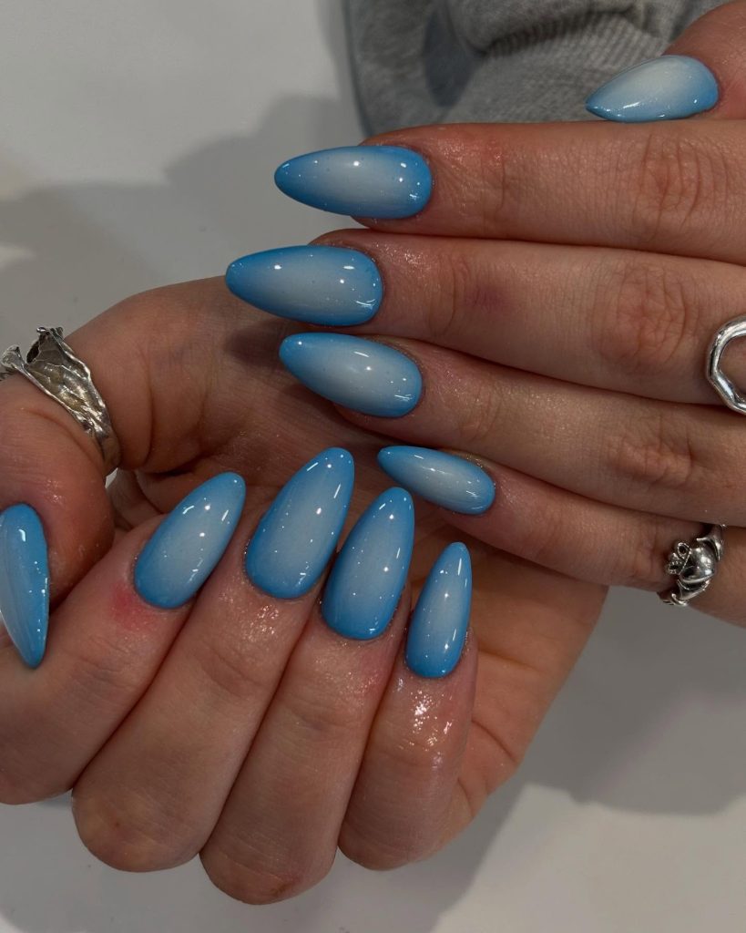 Baby Blue Aura Nails