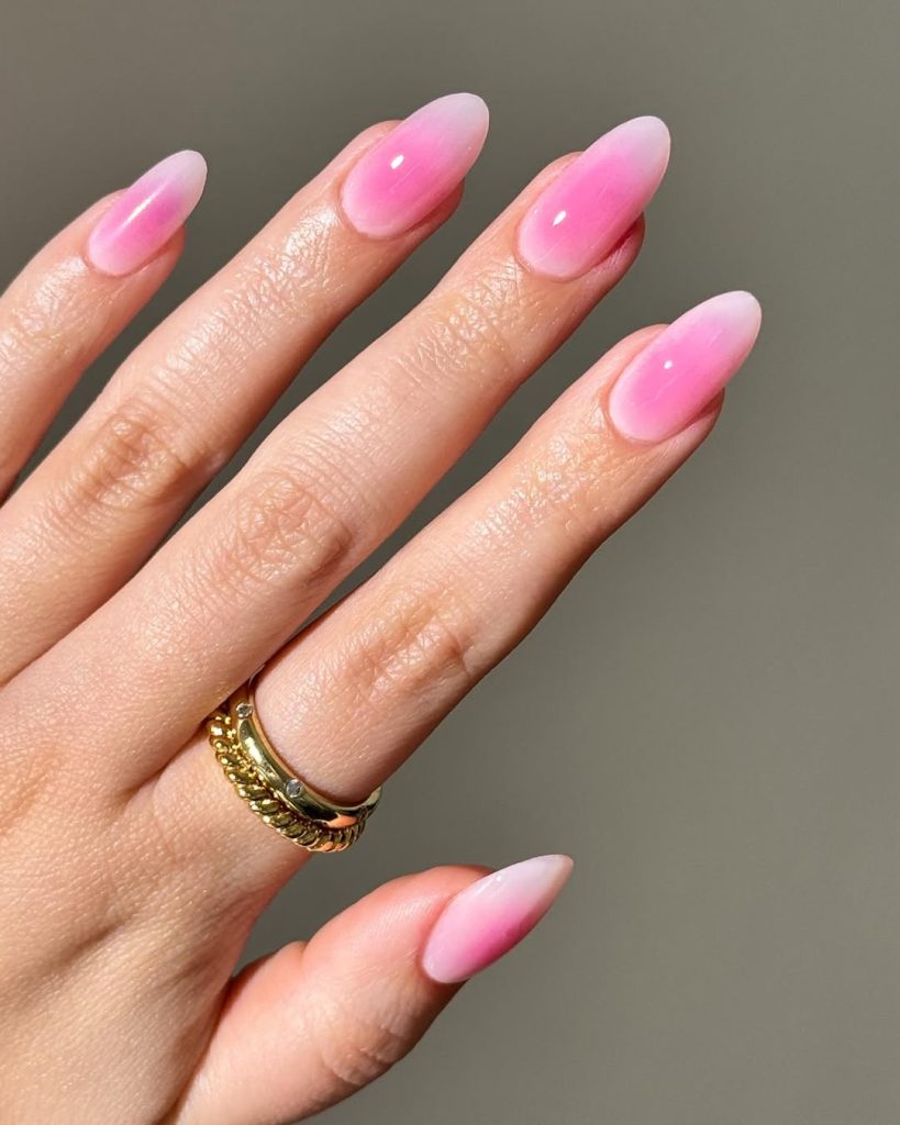 Pink Aura Nails