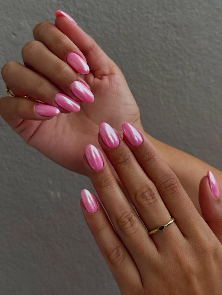 Pink Almond Nails