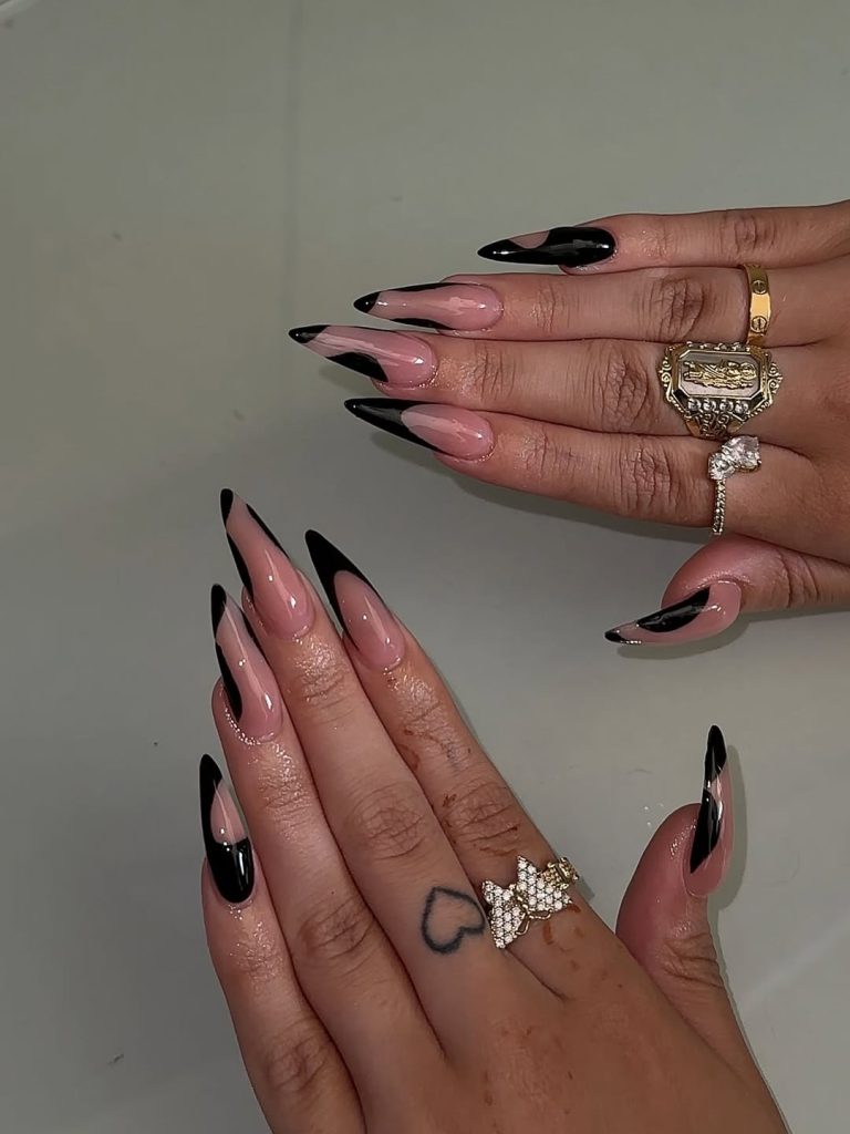 Black Stiletto Nails