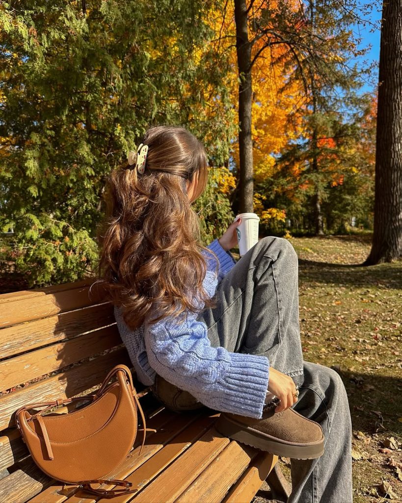 Blue Knit & Relaxed Denim