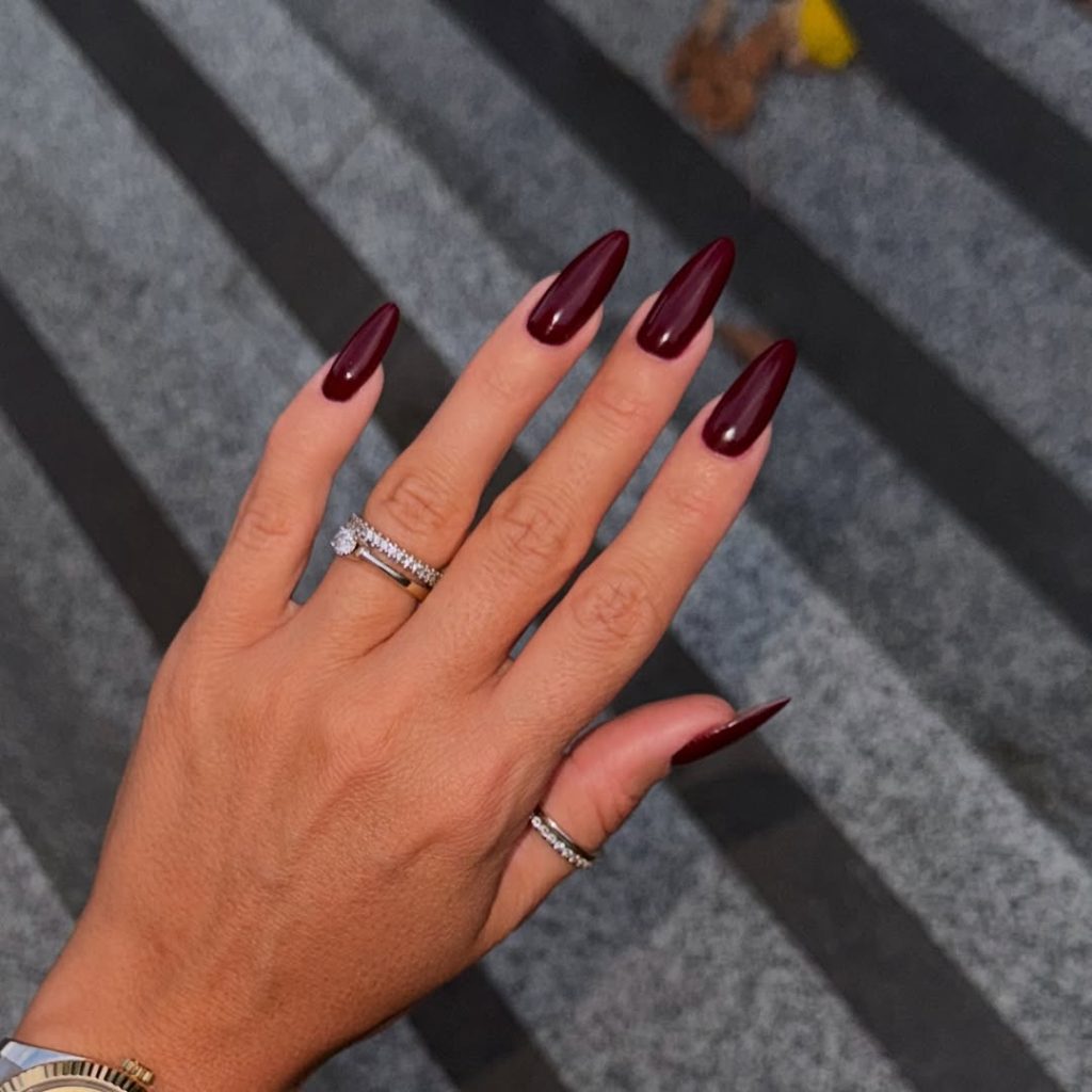 Deep Bordeaux Nails