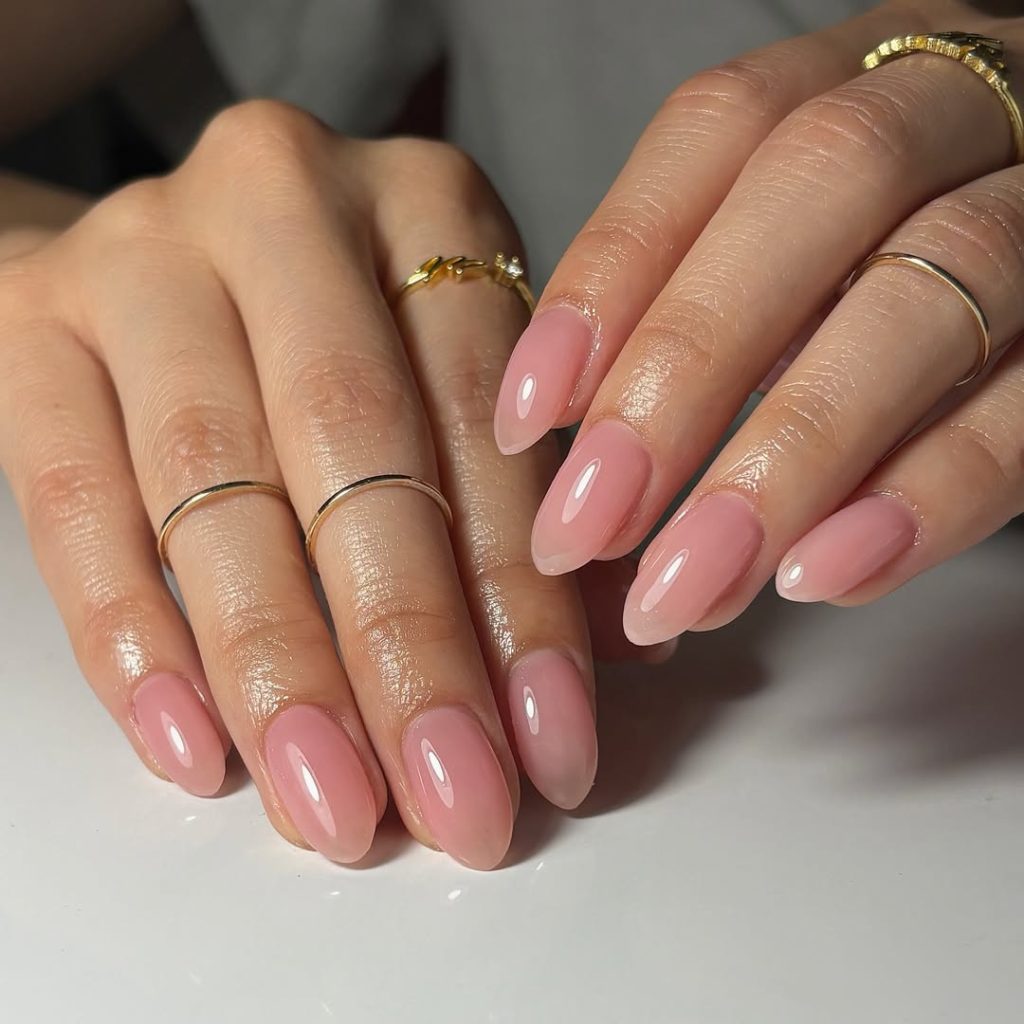Sheer Pink Nails