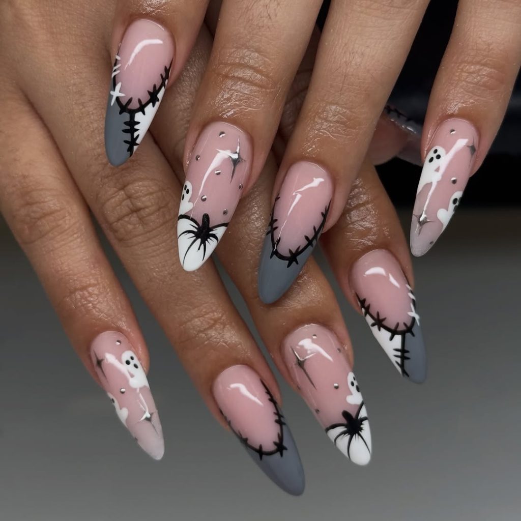 Stitched Ghost Nails
