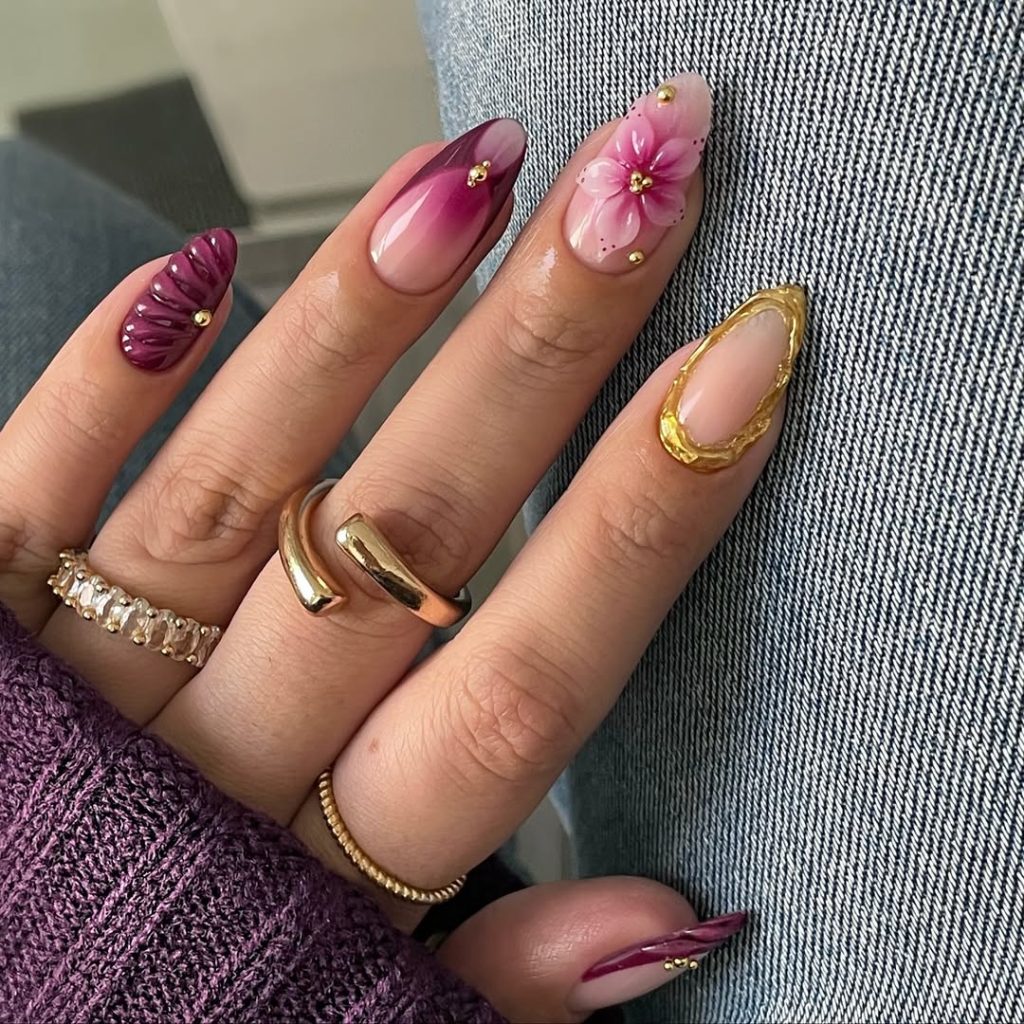 Plum & Gold Fall Florals