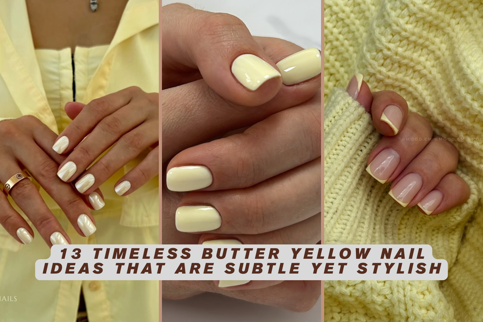 13 Timeless Butter Yellow Nail Ideas That Are Subtle Yet Stylish