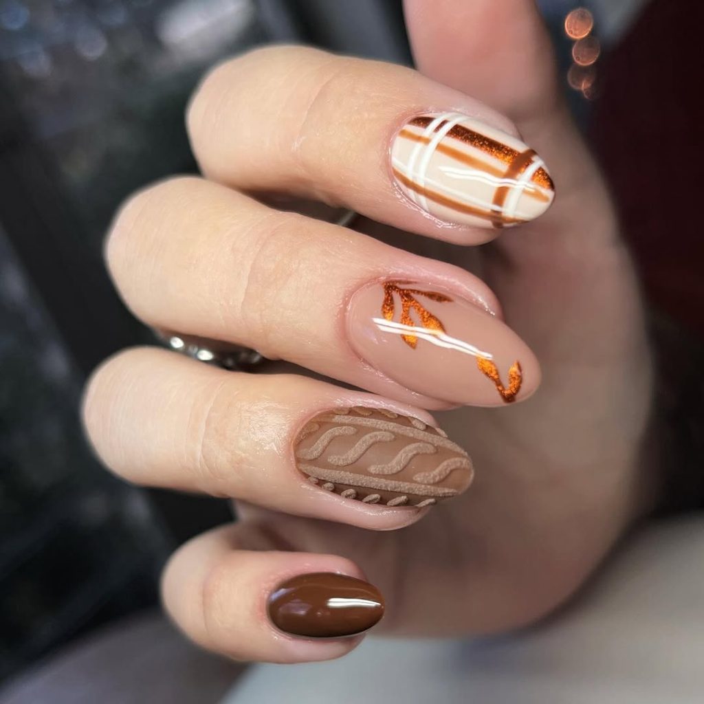 Fall Plaid & Sweater Texture