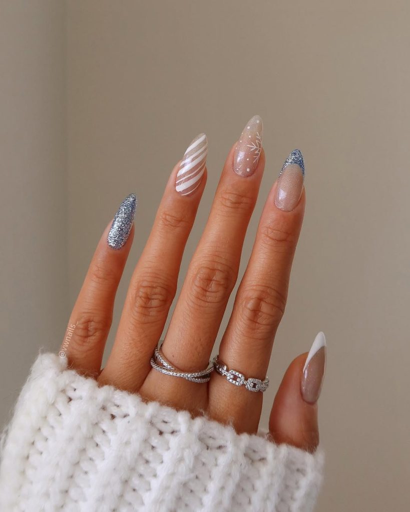 Blue and white Candy Cane Stripes