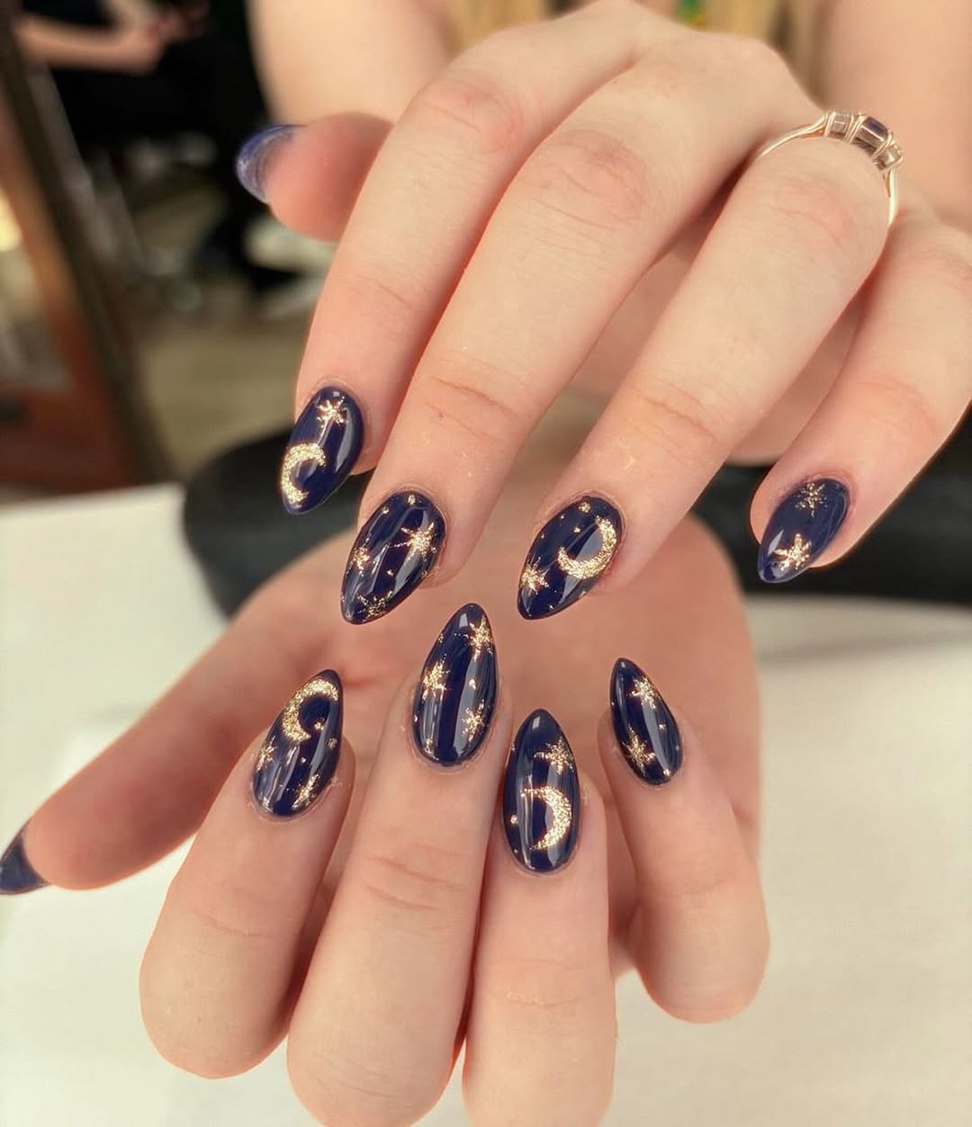 Midnight Moonlight Nails