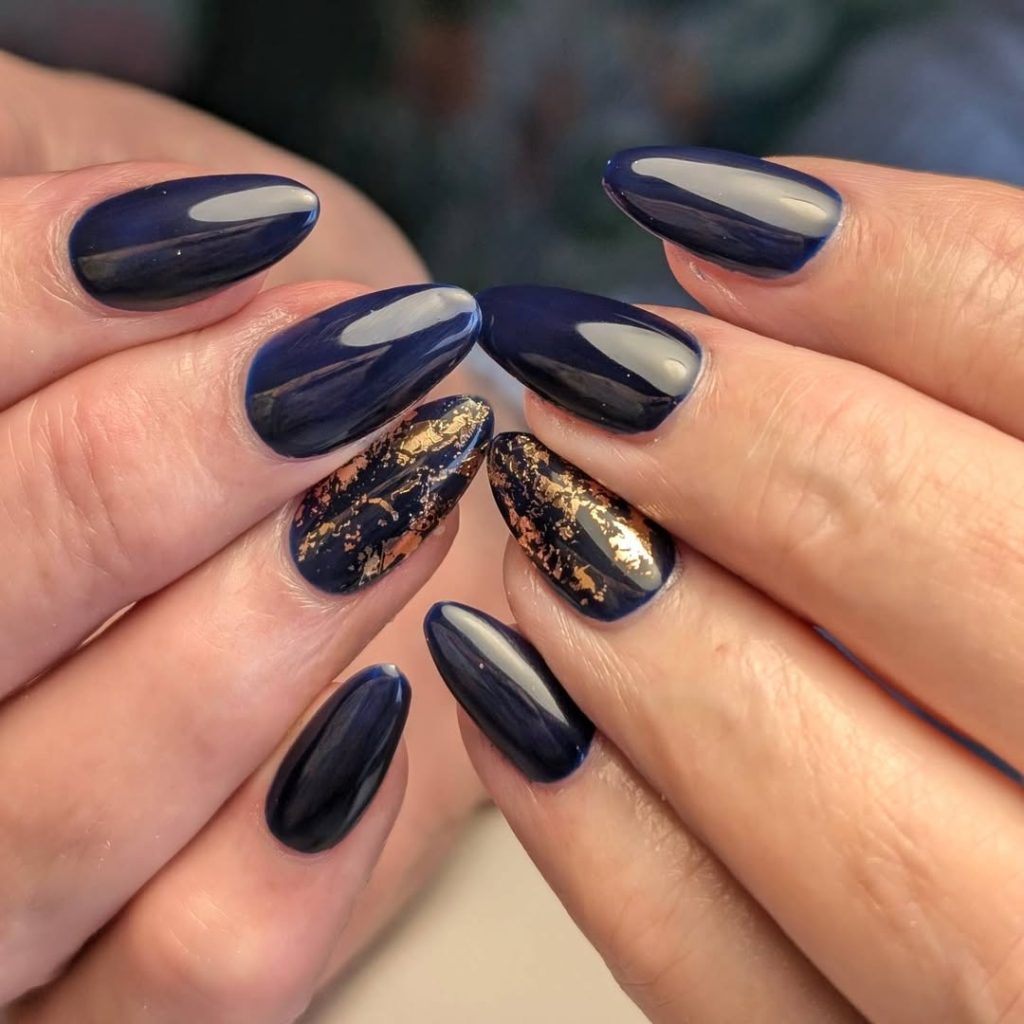 Royal Blue and Gold Foil