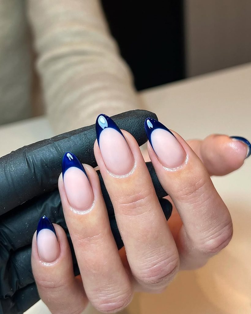 Navy French Tips