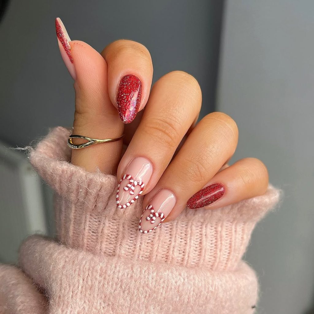 Candy Cane French Tips