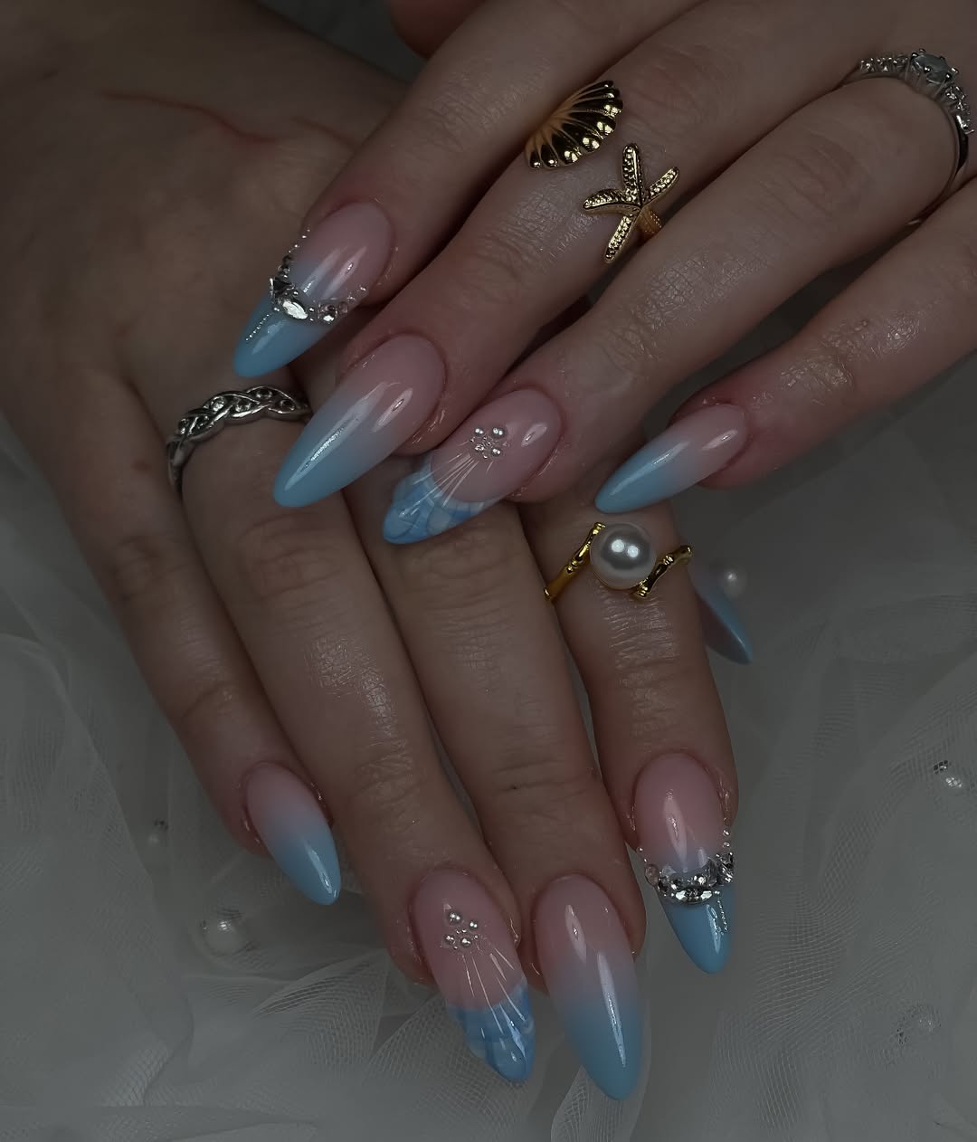 Frosted Baby Blue Ombré