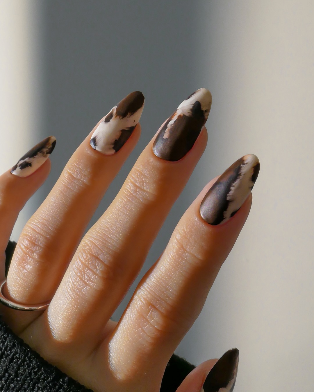 Matte Brown Cow Print