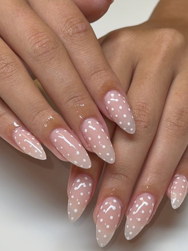 Clear Base with White Dots