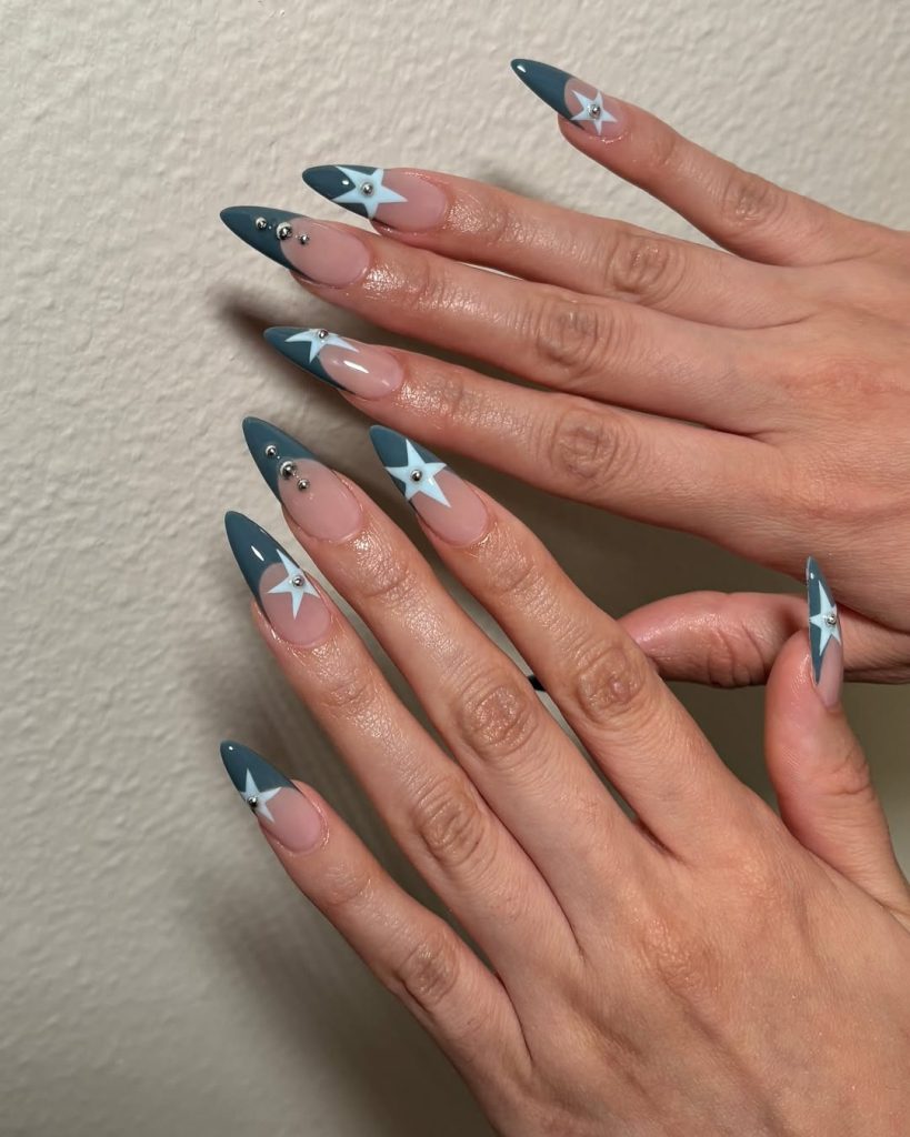 Blue Star French Tips