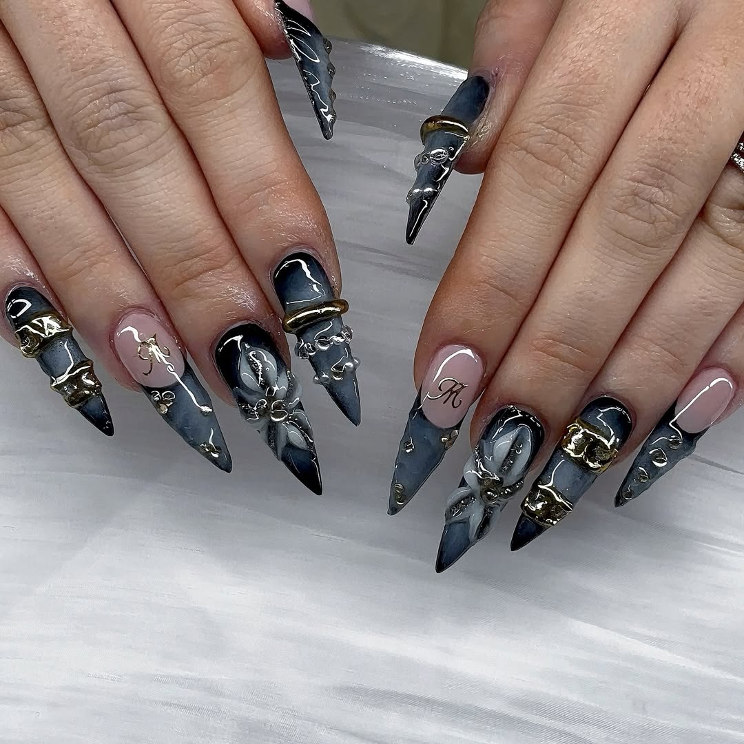 Black Marble & Gold Hardware