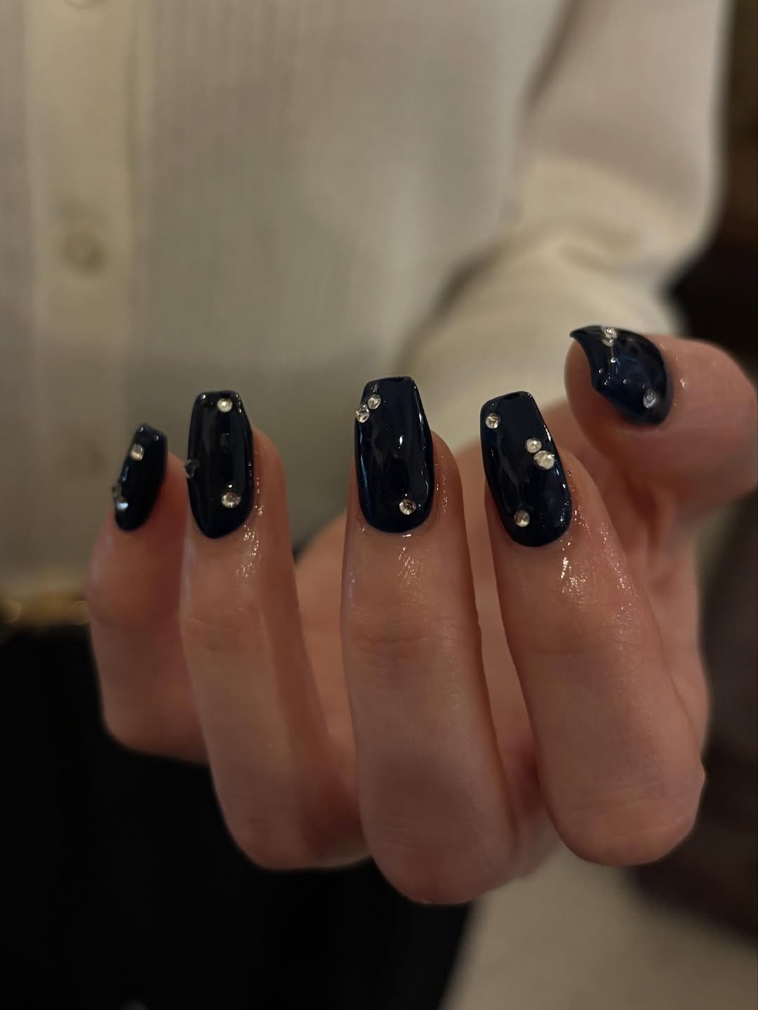 Navy with Rhinestones
