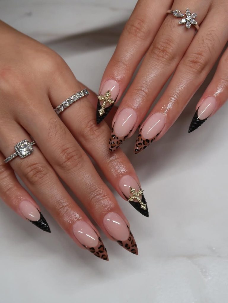 Leopard French Tips