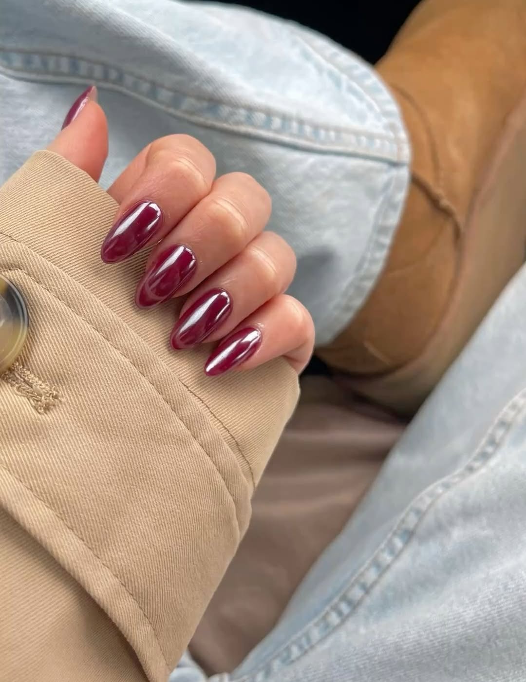 Red Chrome Christmas Nails