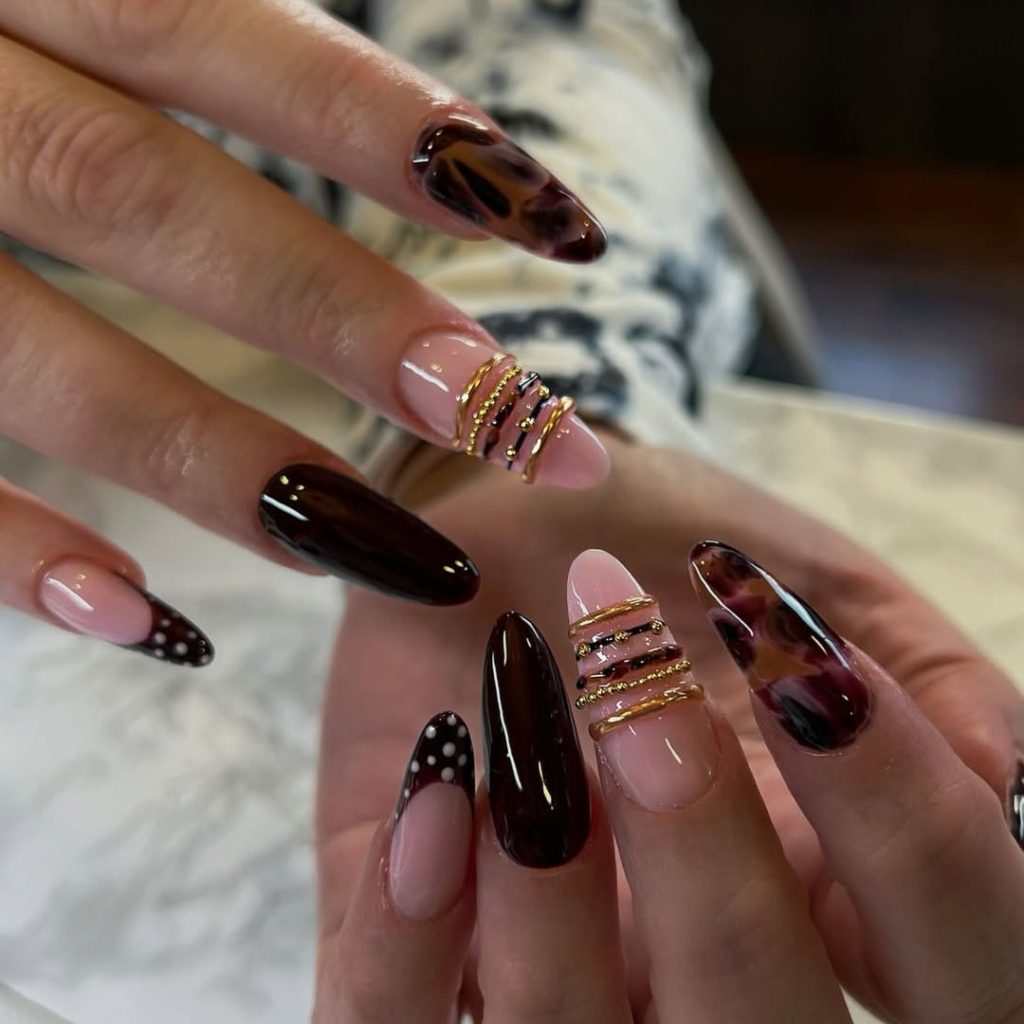 Tortoiseshell + Gold Rope