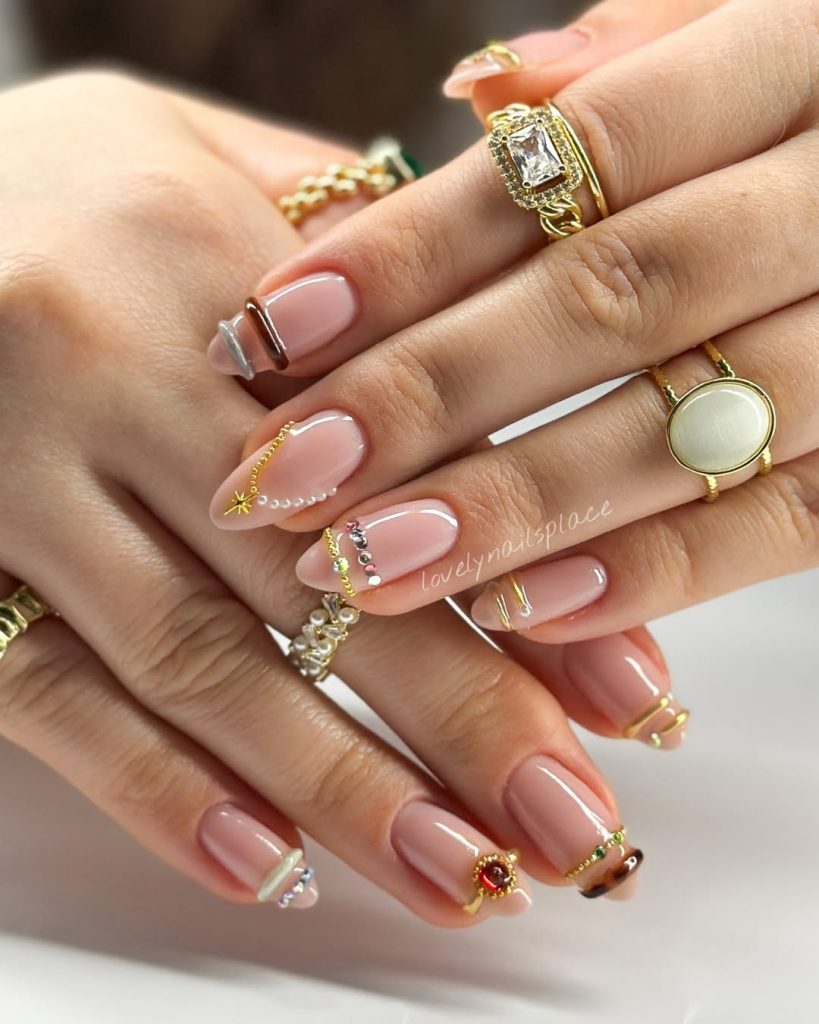 Elegant Pearl & Gold Bangle