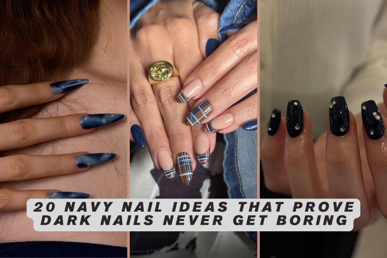 20 Navy Nail Ideas That Prove Dark Nails Never Get Boring