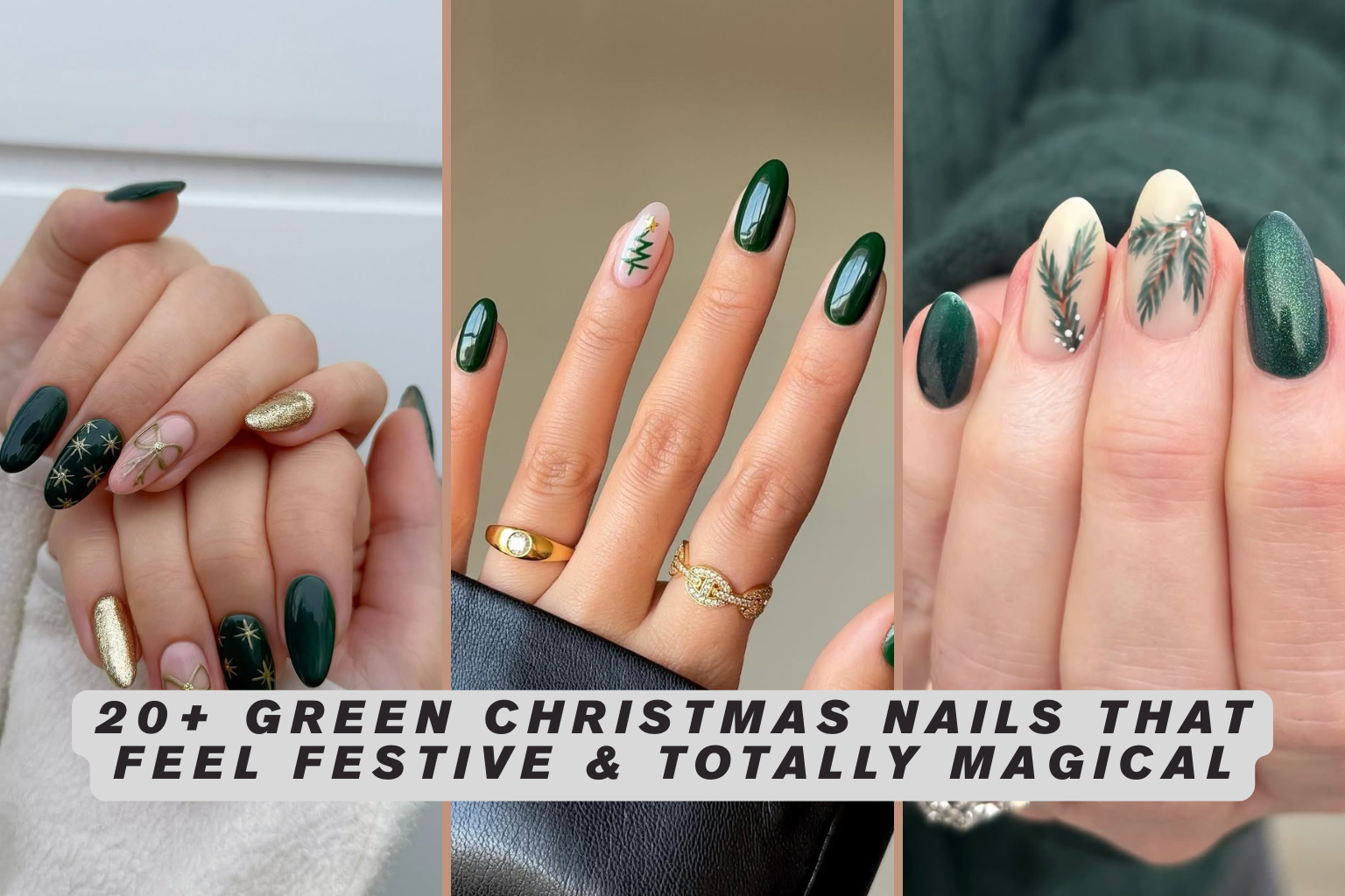 20+ Green Christmas Nails That Feel Festive & Totally Magical