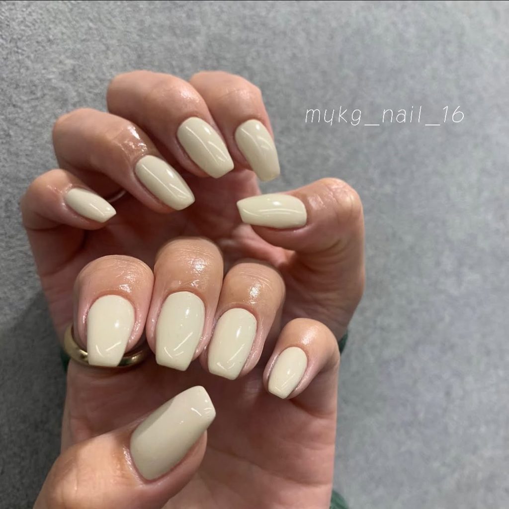 Ivory Coffin Nails