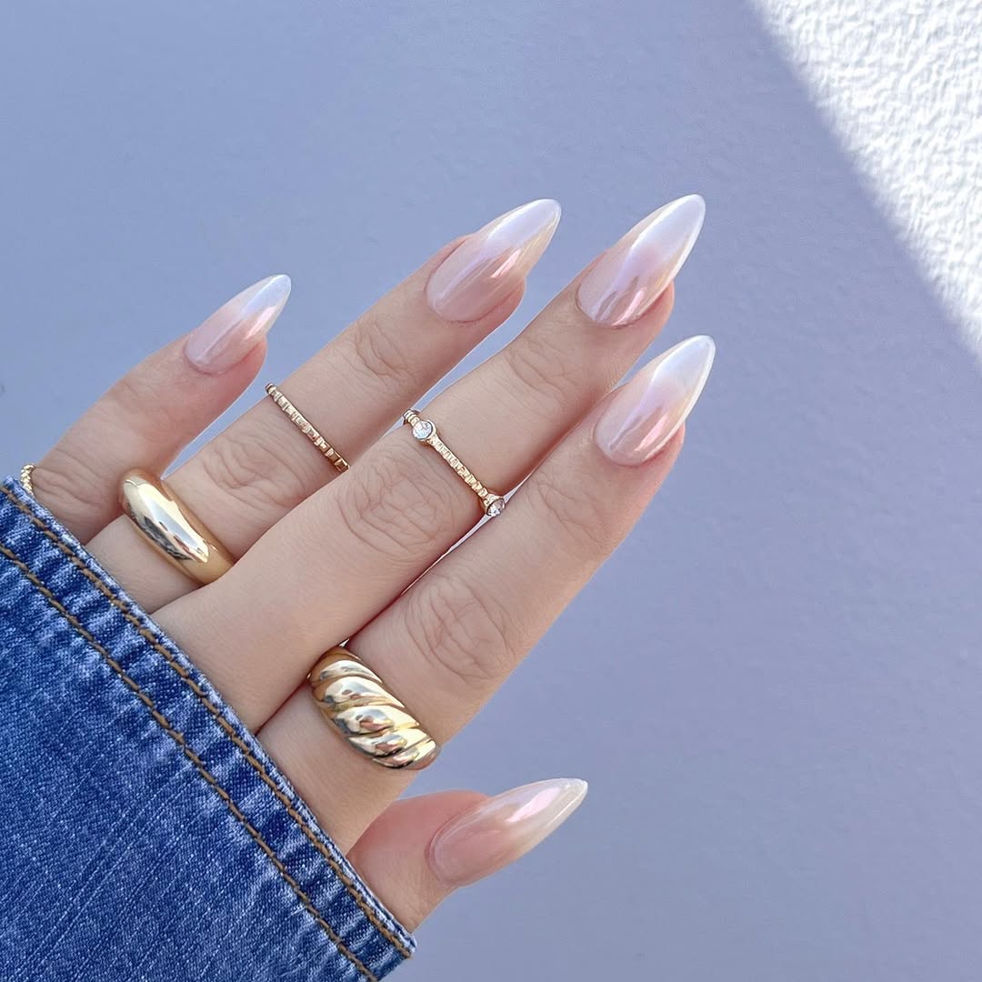 Sheer Ivory Jelly Nails