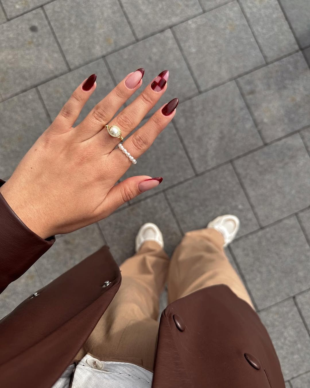 Burgundy with Soft Neutral Base