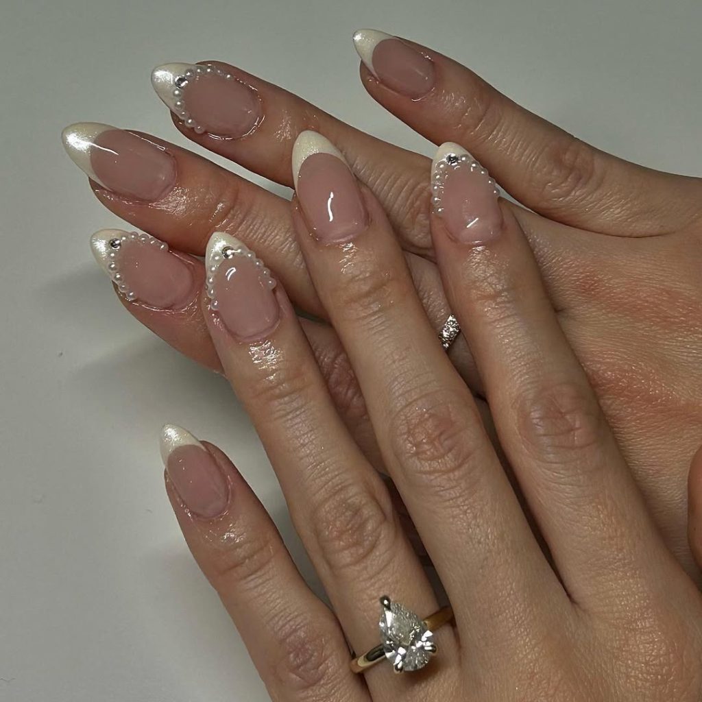 Ivory with Pearl Details